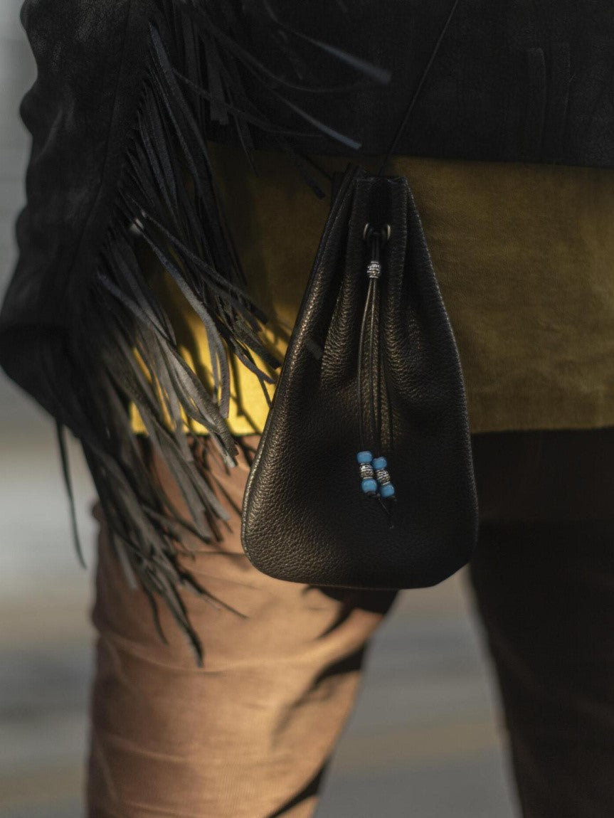 Small Cross Pouch (lash x Q's leather) [Brown]